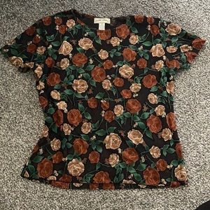 Floral sheer shirt